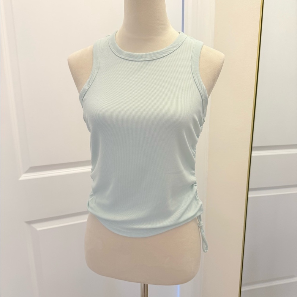 ALL IN MOTION RUCHED MINT GREEN TOP MEDIUM NWT - Picture 7 of 7